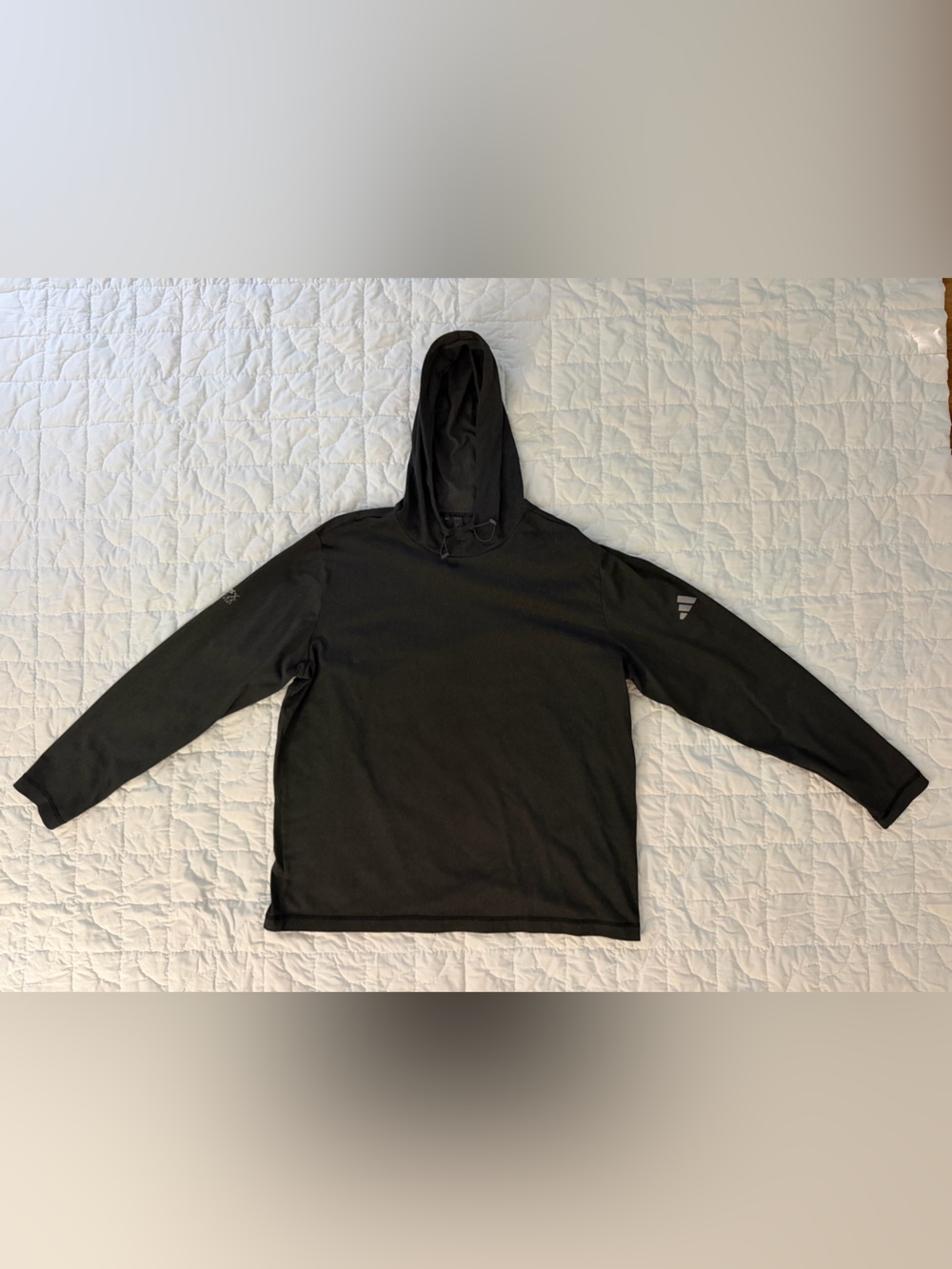 adidas Black Lightweight Hoodie Jacket - Fox Creek Golf Course logo